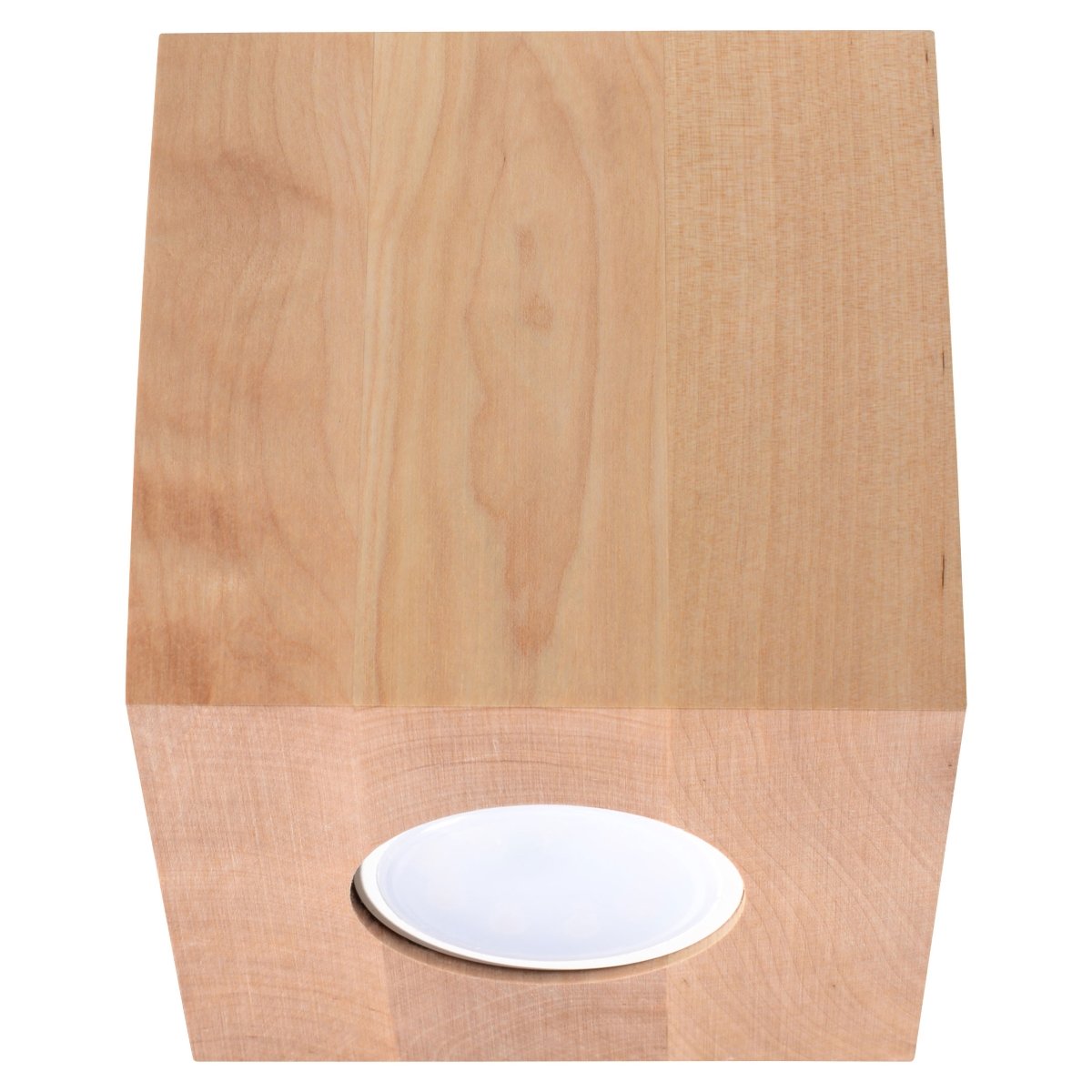 Plafonnier Bois Bois Naturel GU10 1 Quad marron, EDEN