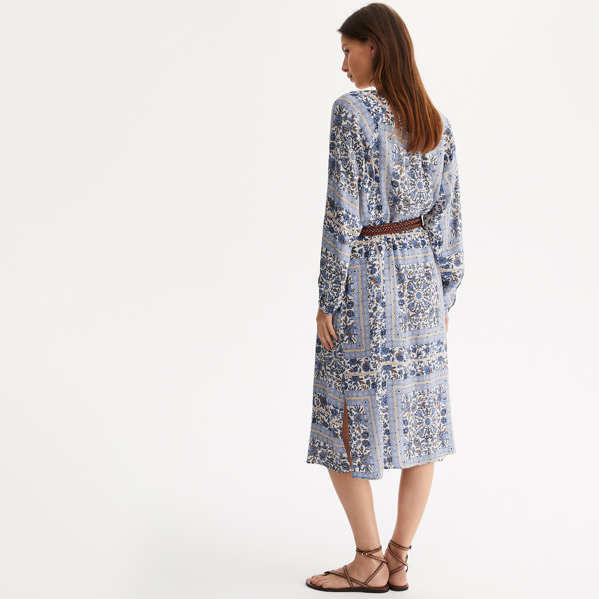 Graphic Print Maxi Dress scarf print, ANNE WEYBURN