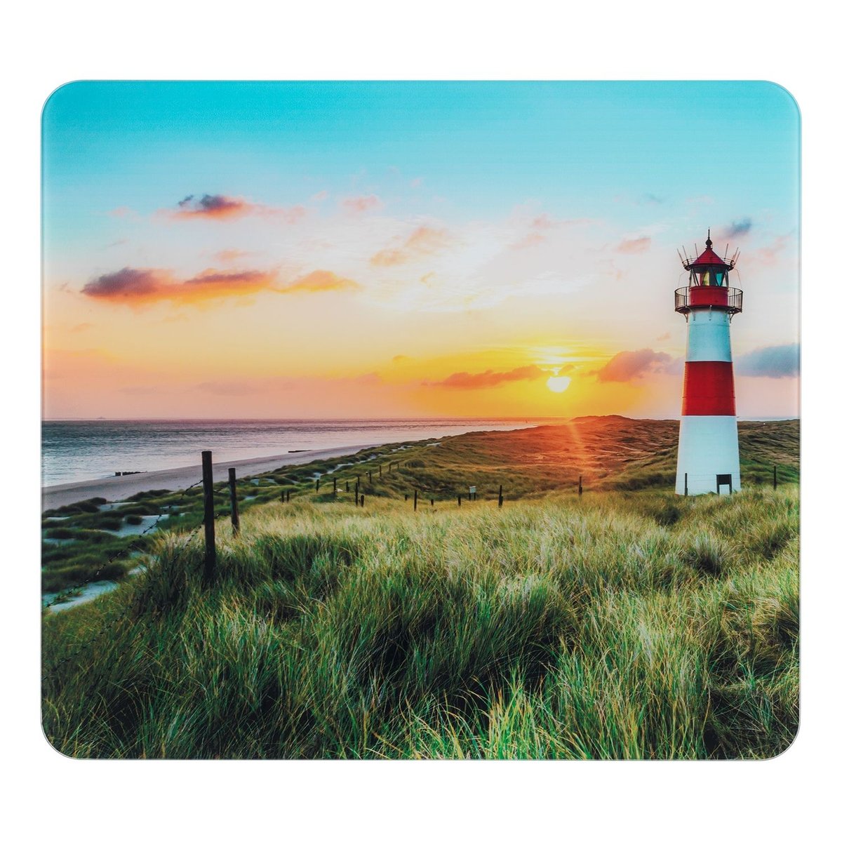 Couvre-plaques multi-usages en verre trempé PHARE rouge, WENKO