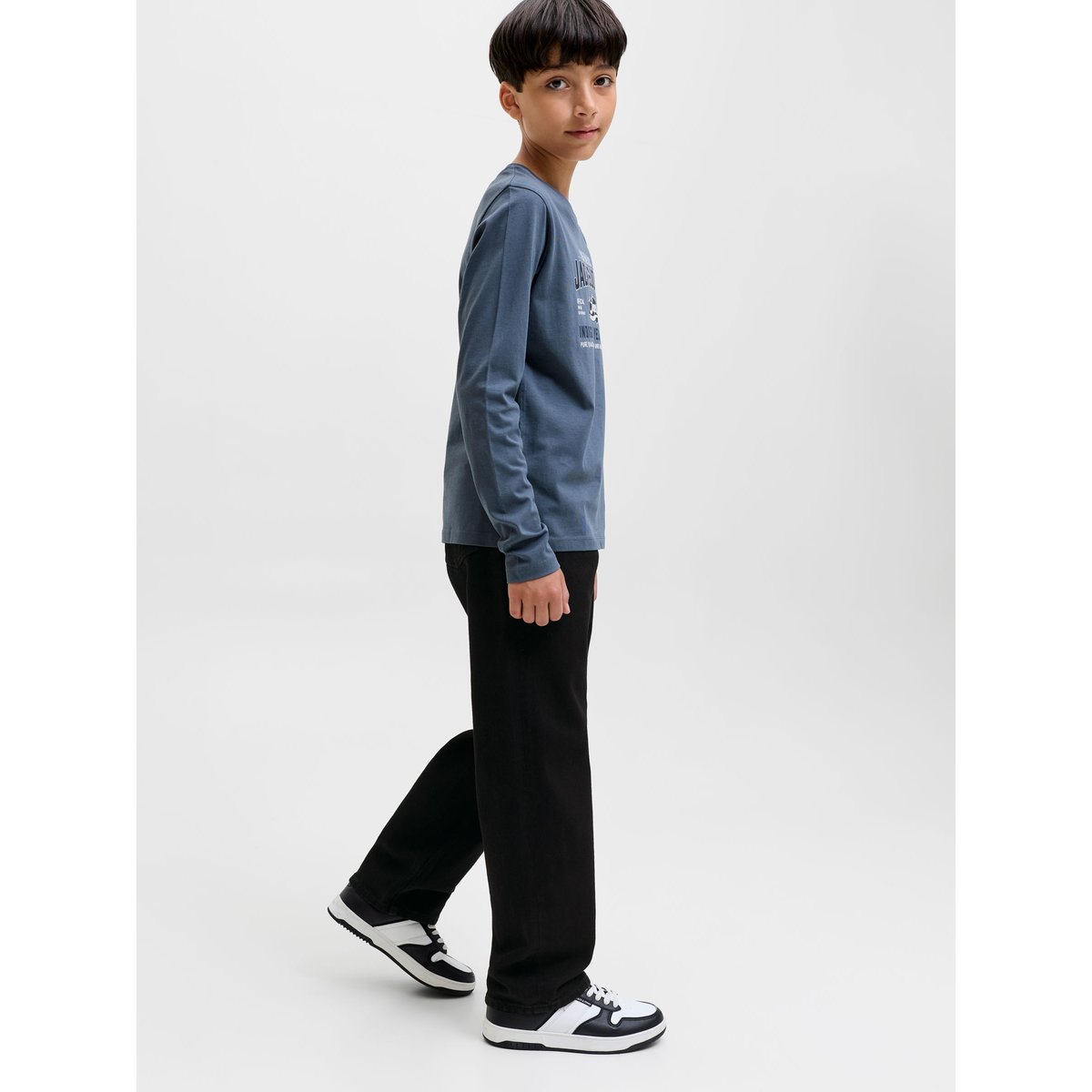 Jean Coupe Décontractée black denim 1, JACK & JONES JUNIOR