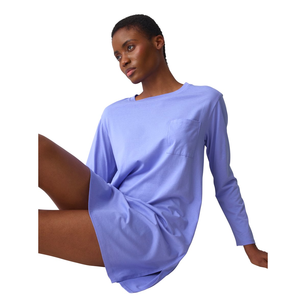 Chemise de nuit manches longues MINIMALISTIC bleu, TRIUMPH