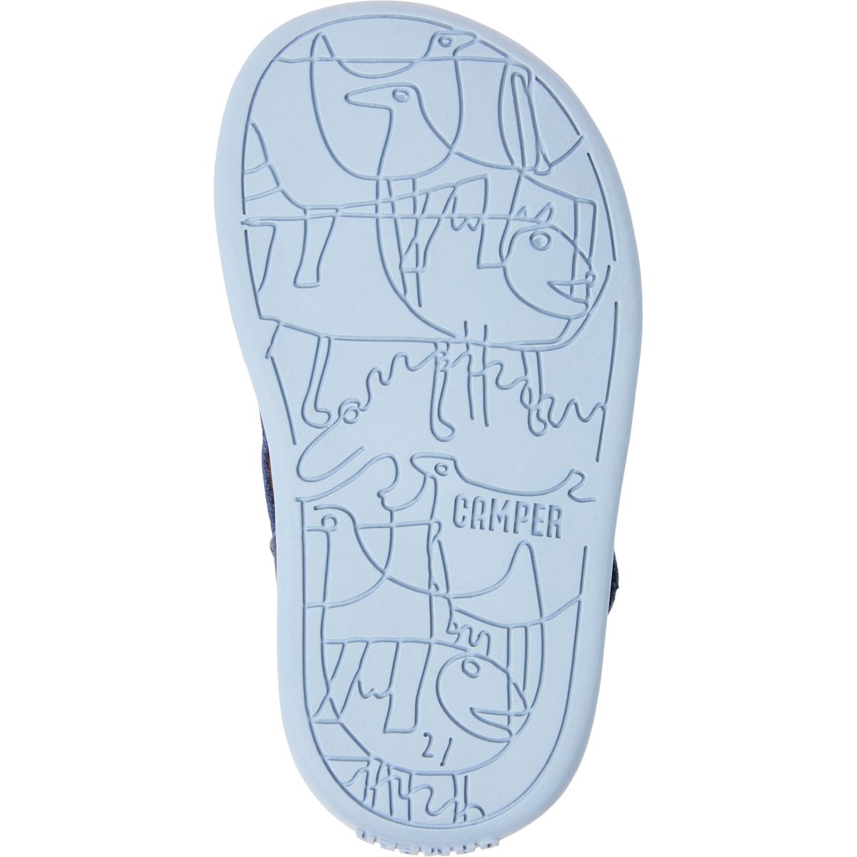 Sandales Cuir Bicho bleu foncé, CAMPER