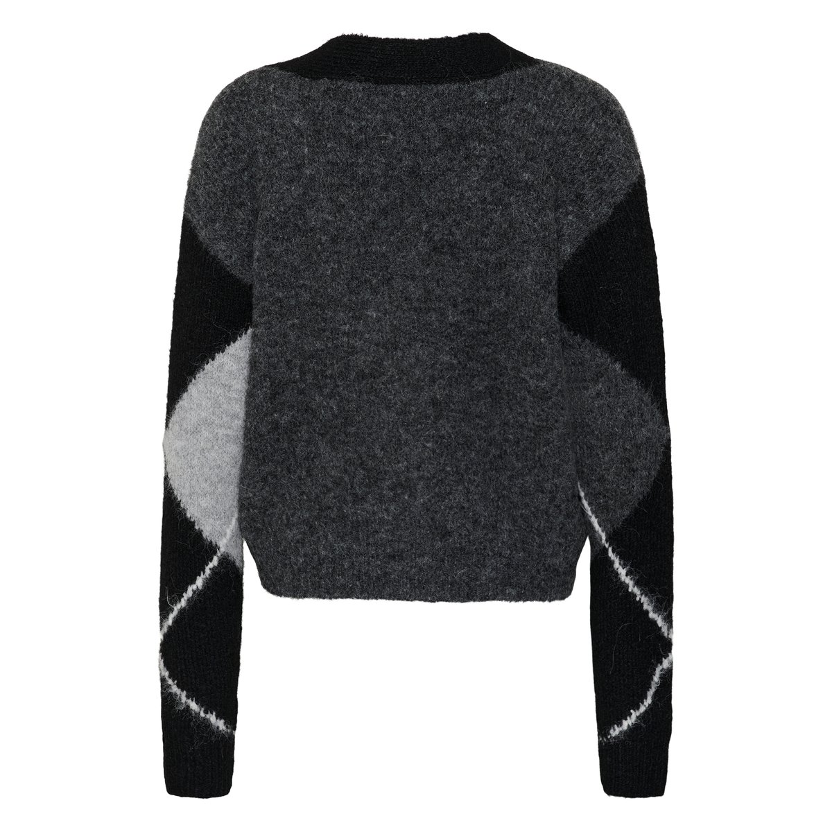 Cardigan à tricot gris grey melange/black check, KAFFE