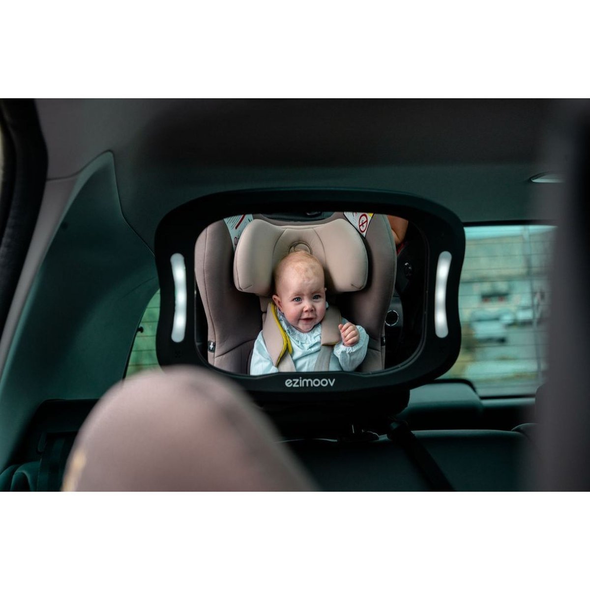 Miroir de surveillance avec lumière LED noir, EZIMOOV