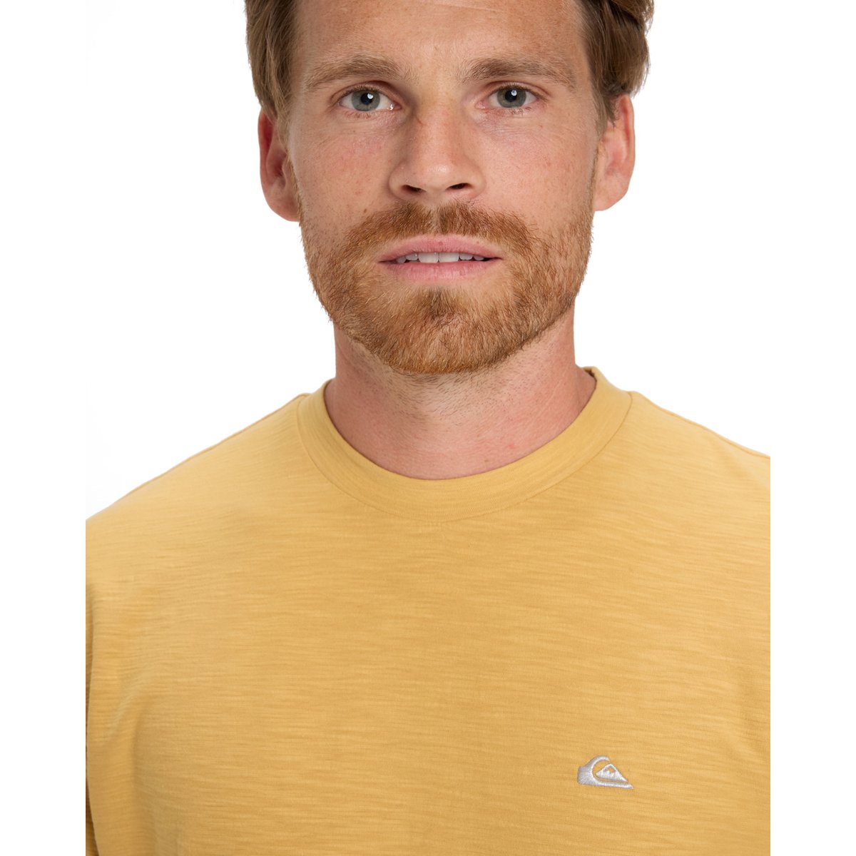 T-shirt à manches courtes SLUB ROUNDNECK jaune rattan, QUIKSILVER