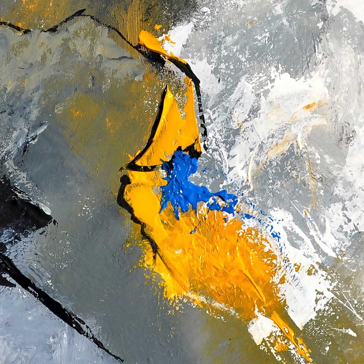Tableau art abstrait nuances de gris tableau alu dibond, HEXOA
