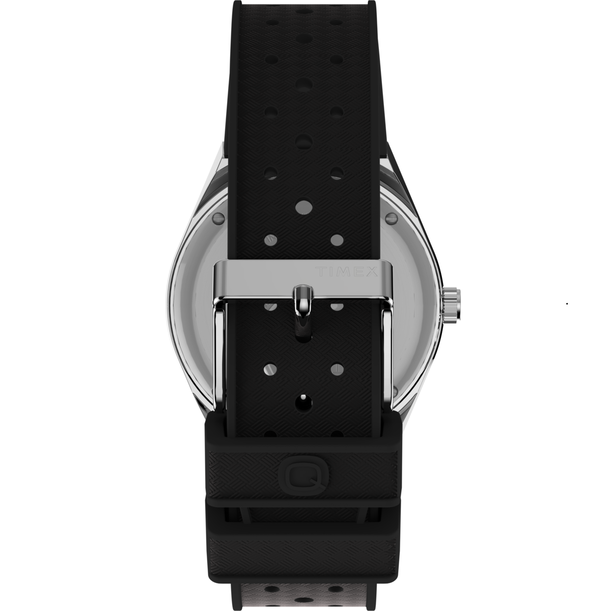 Montre Analogique  Q TIMEX argenté bleu foncé noir, TIMEX