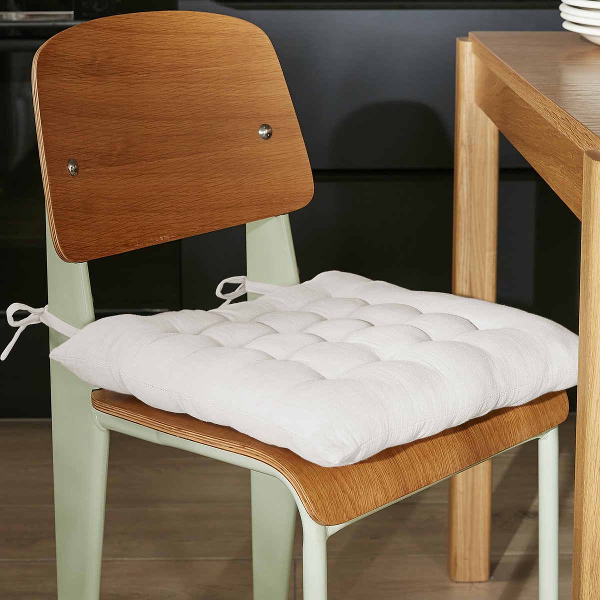 Coussin de chaise 40x40 cm Gaze de Coton Terra Chantilly chantilly, EDEN