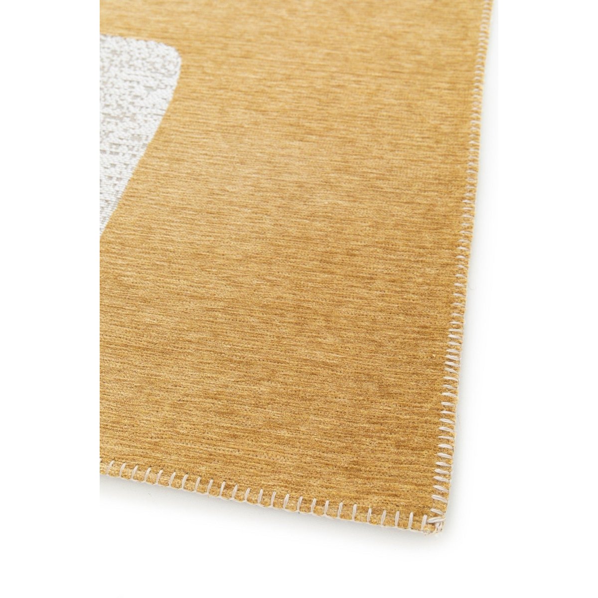 Tapis intérieur extérieur en fibres recyclées DEDALE jaune naturel, AFK LIVING