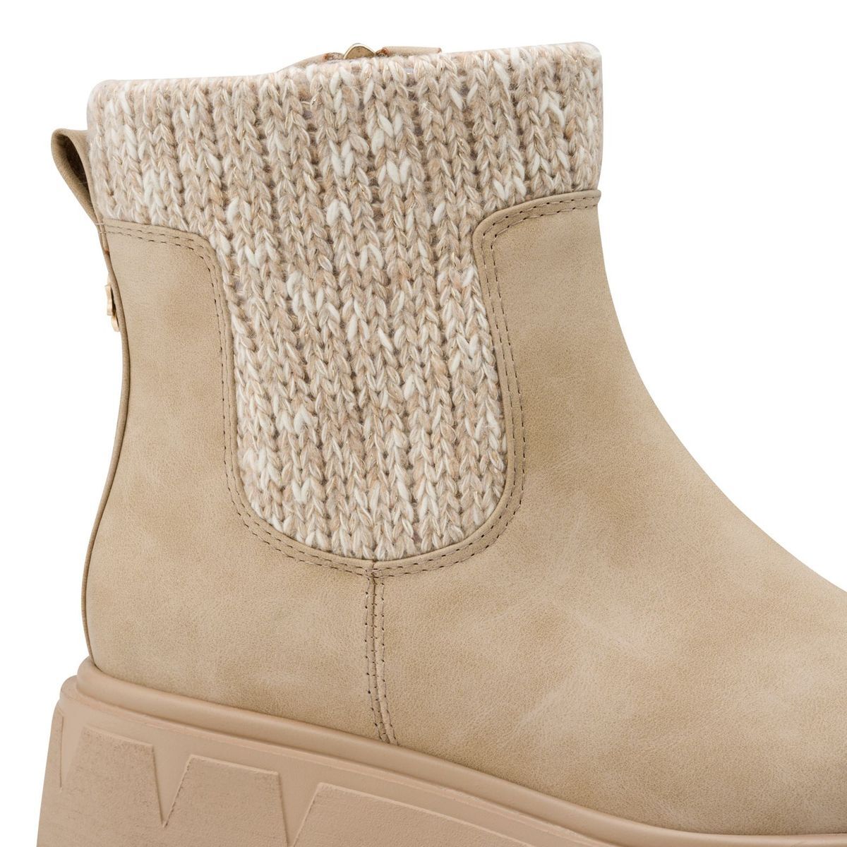 Bottine talon bloc beige, MARCO TOZZI