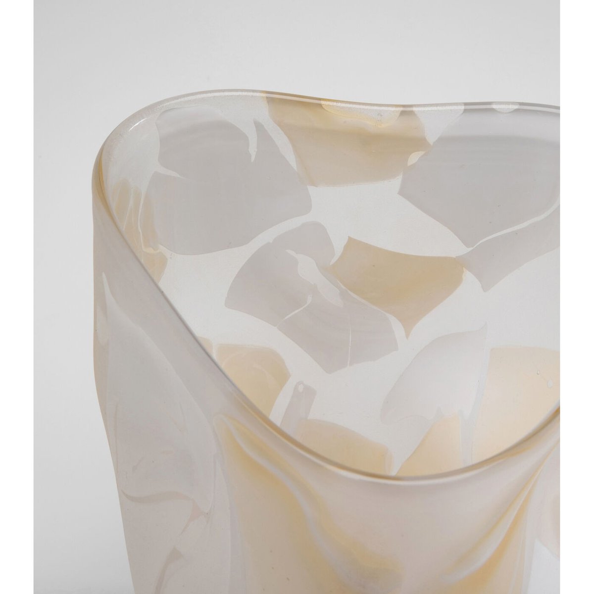 Vase déstructuré en verre, GALICIA beige, KARE DESIGN