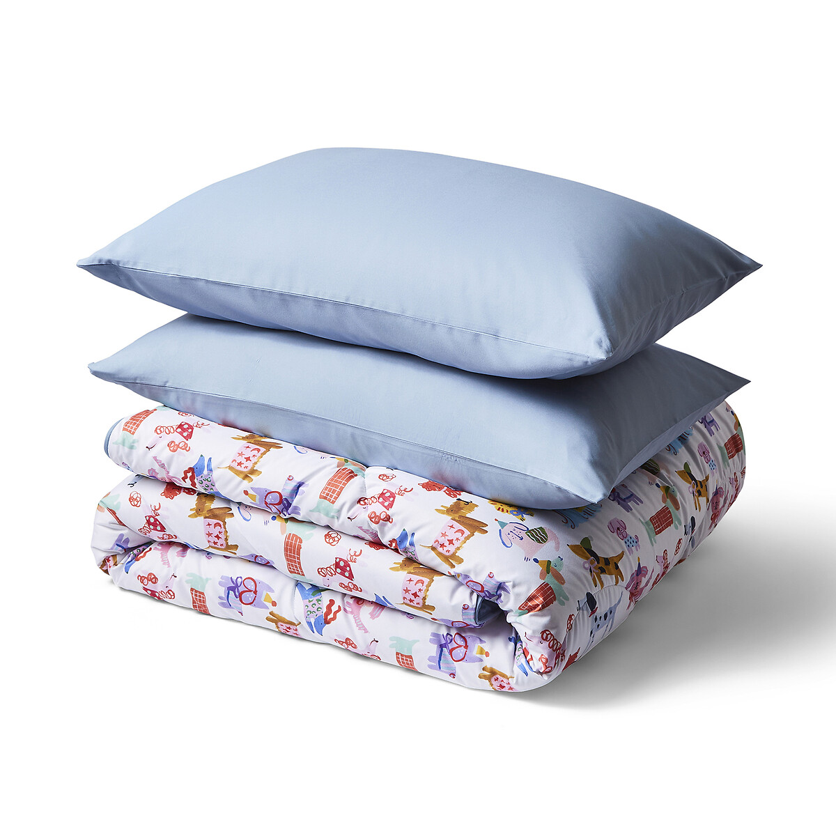 Junior X Eleanor Bowmer 10.5 Tog Hapy Dogs Coverless Duvet Set multi-coloured, NIGHT LARK