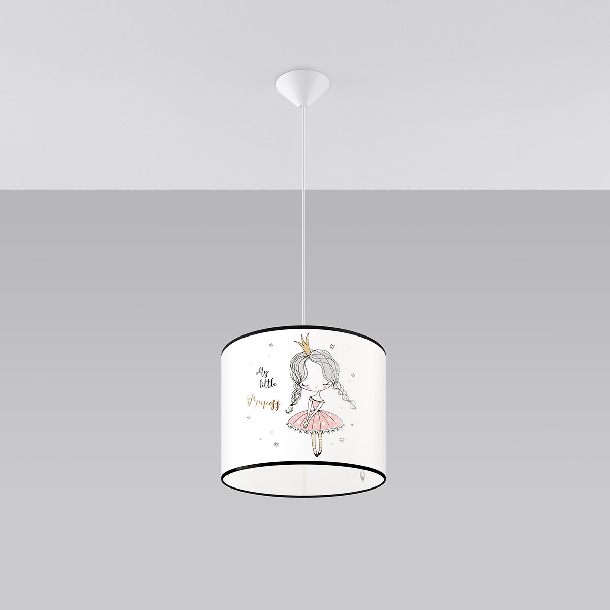 Suspension PVC Multicolore E27 1 Princesse 30 multicolore, EDEN