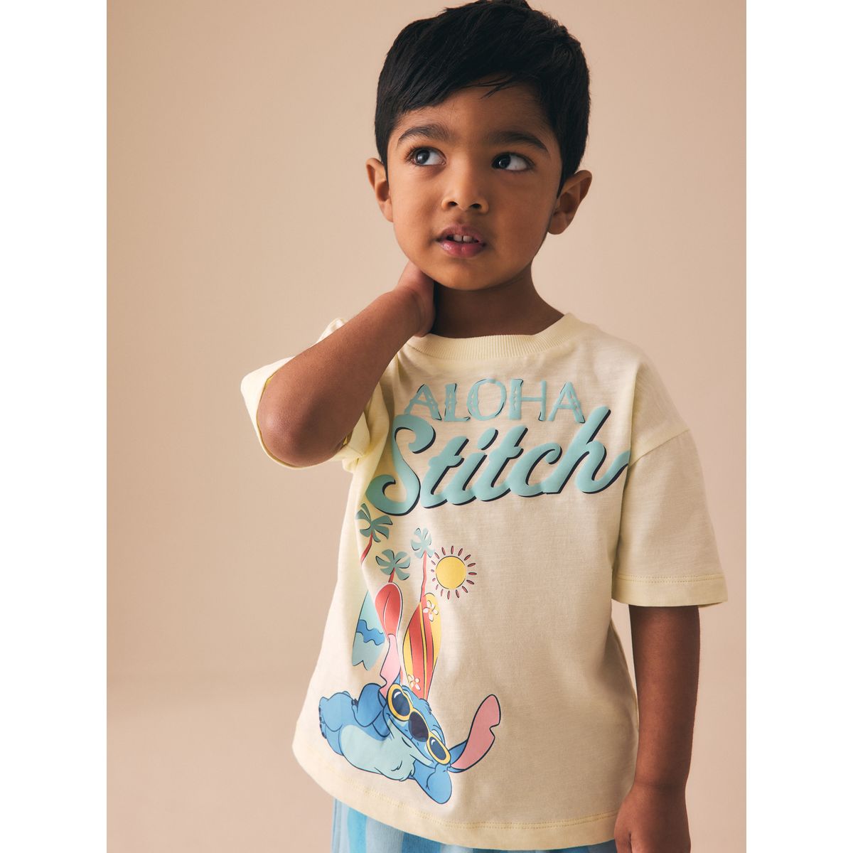 Ensemble short et t-shirt lilo stitch jaune, NEXT