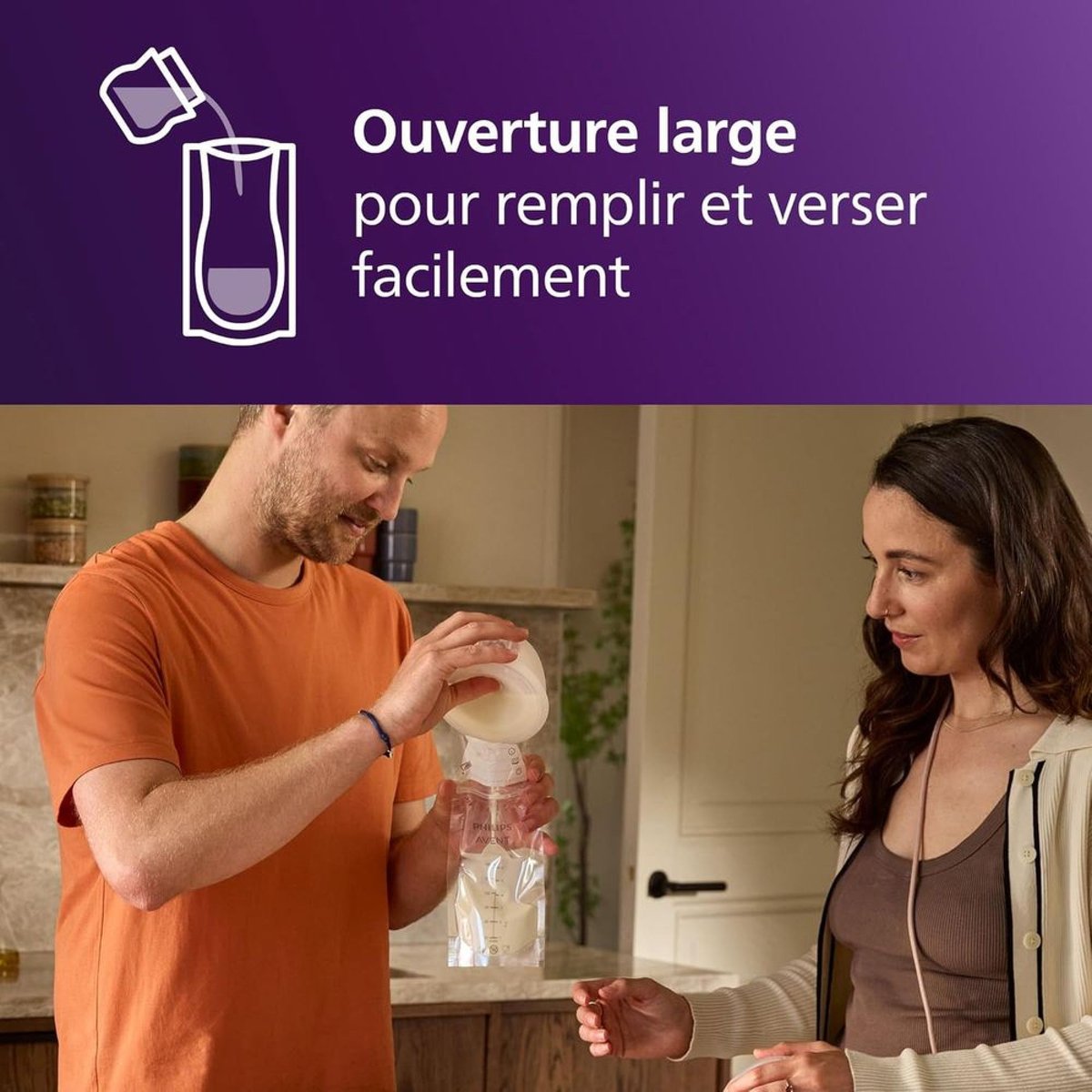 Lot de sachets de conservation blanc, PHILIPS AVENT