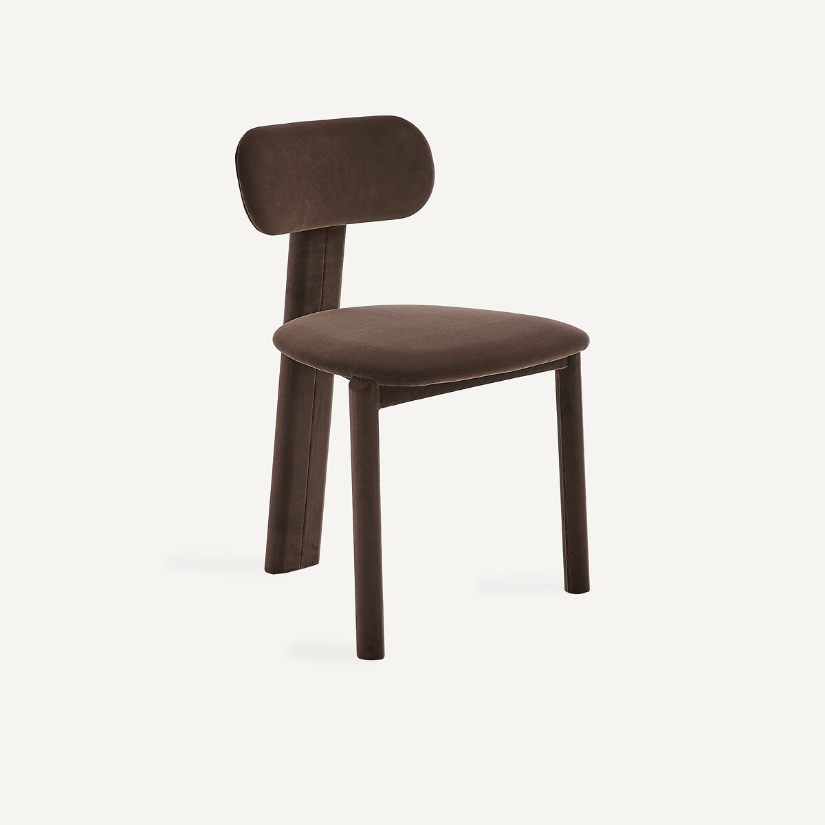 Sedia imbottita in velluto, Marais, design di Emmanuel Gallina marrone, EMMANUEL GALLINA X AM.PM