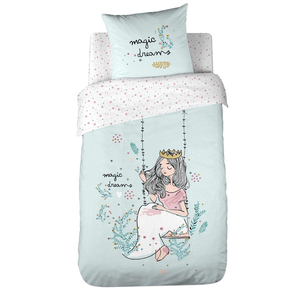 Parure de lit enfant coton, Magic bleu, C DESIGN HOME TEXTILE