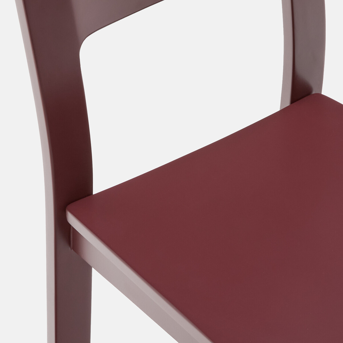 Lot de 2 chaises en bouleau massif teinté, Talet bordeaux, LA REDOUTE INTERIEURS