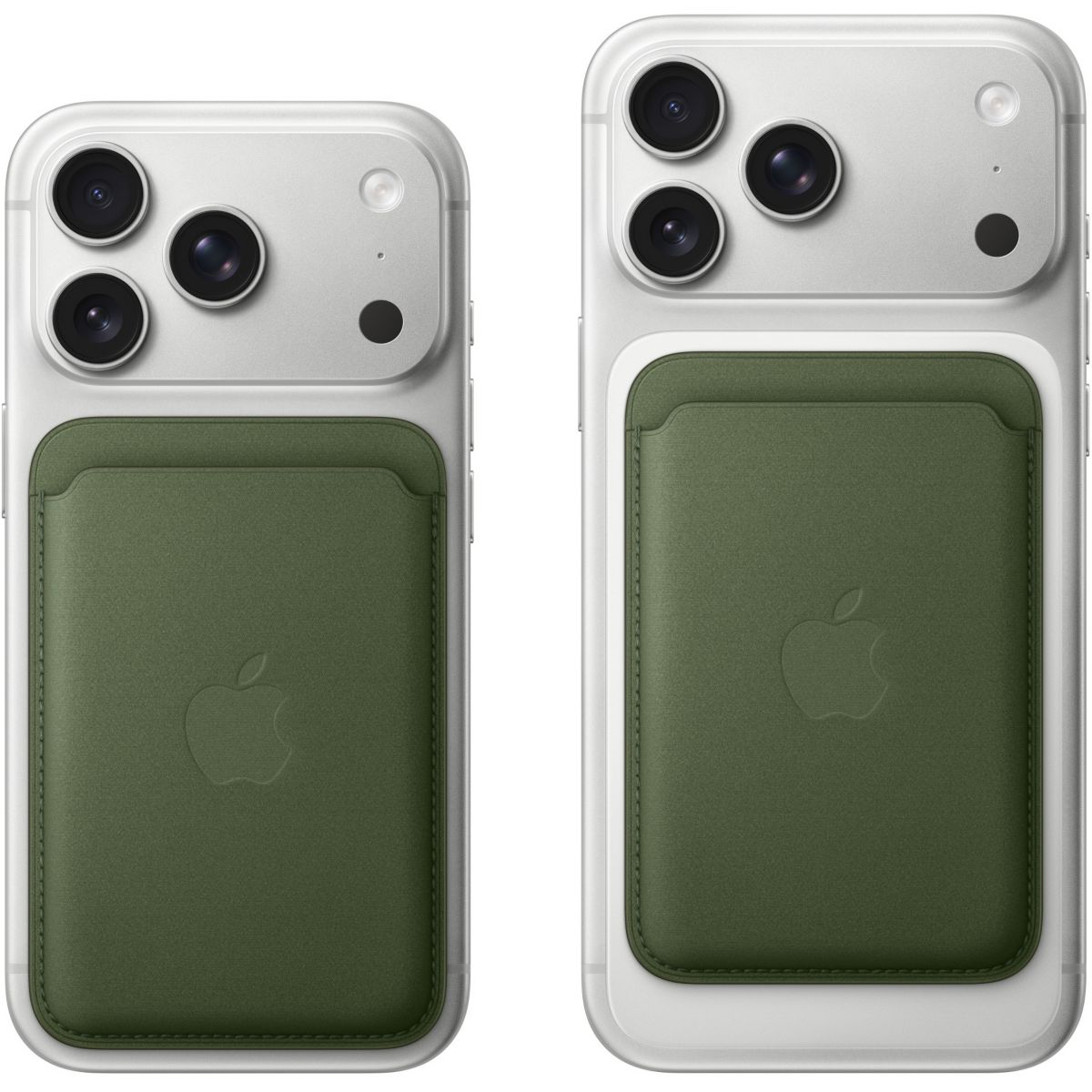 Porte-cartes MagSafe tissage fin Vert Mousse couleur unique, APPLE