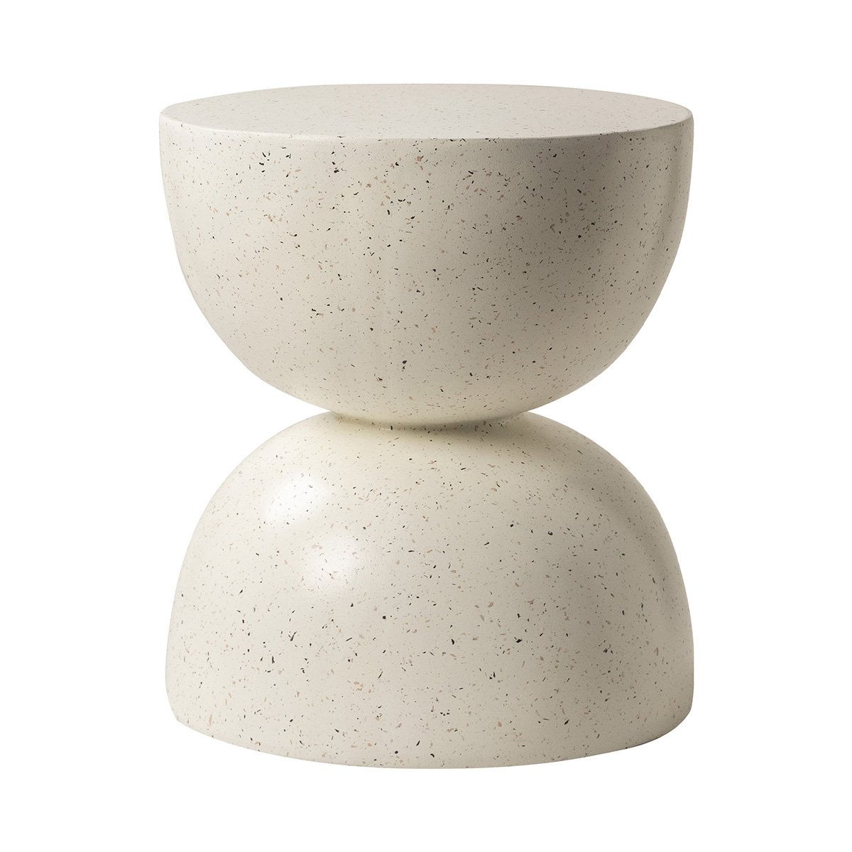 Table d'appoint sablier ø40cm - Effet terrazzo - TERRAZZO couleur unique, MAISON AUBERTIN