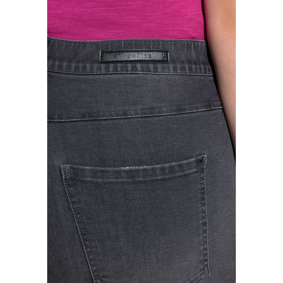 Jean Boyfriend en denim stretch jean gris foncé, ULLA POPKEN