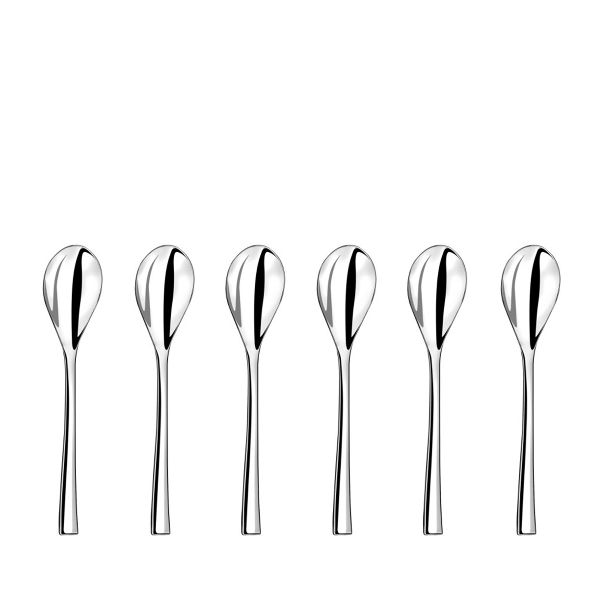 6 cuillères expresso moka - STEEL gris, COUZON