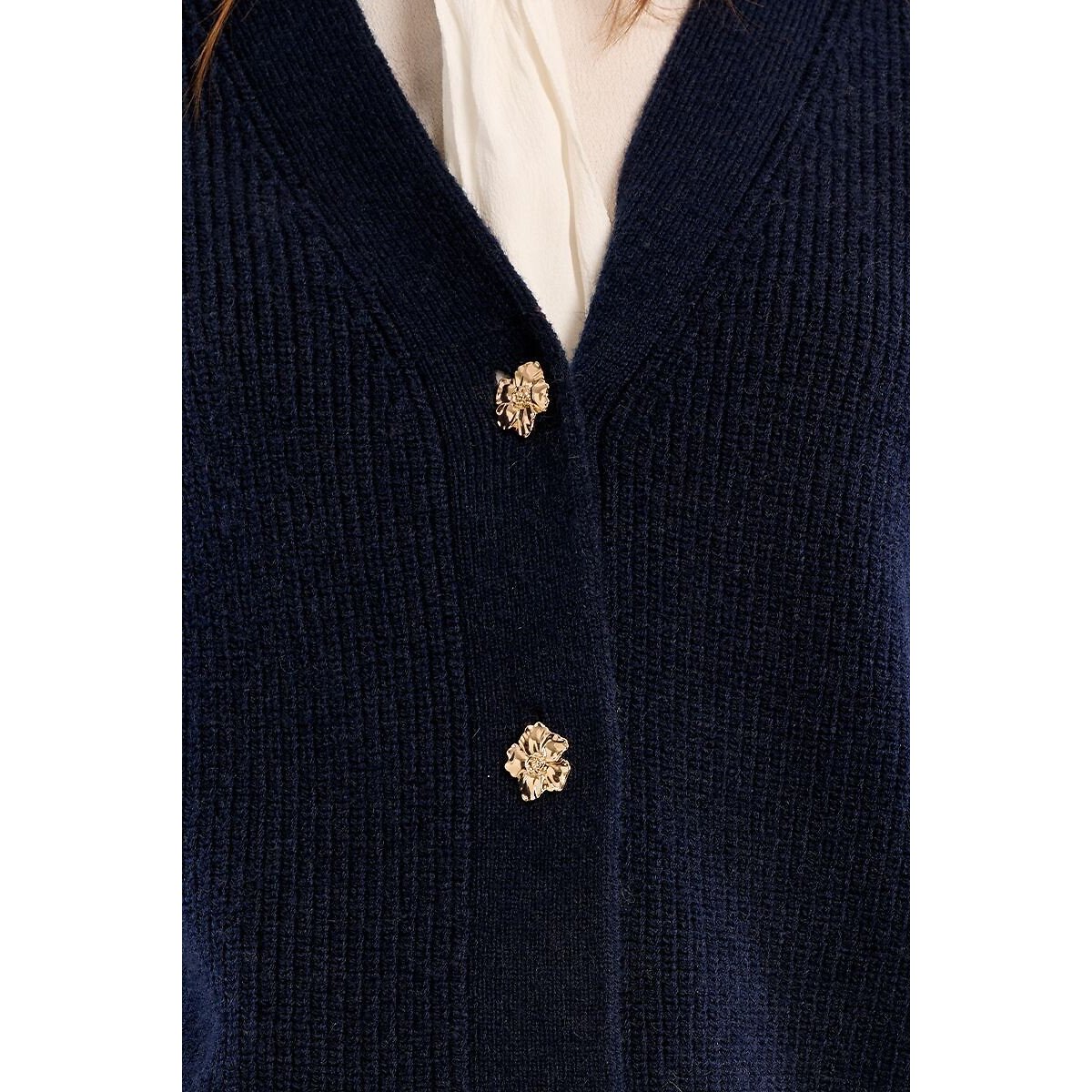 Gilet sans manches col V bleu marine, MOLLY BRACKEN