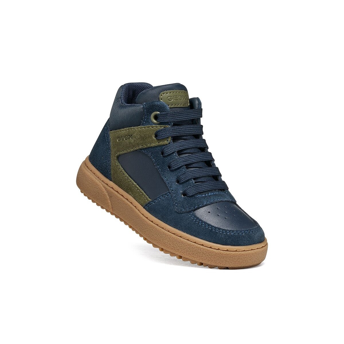 Baskets montantes respirantes,THELEVEN bleu marine, GEOX