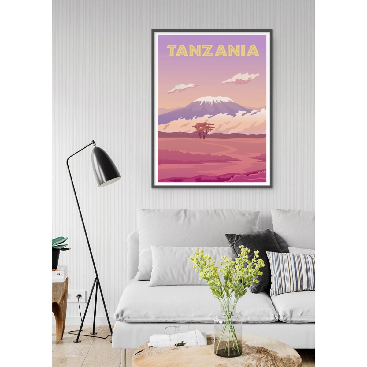 Affiche Tanzania blanc, L'AFFICHERIE