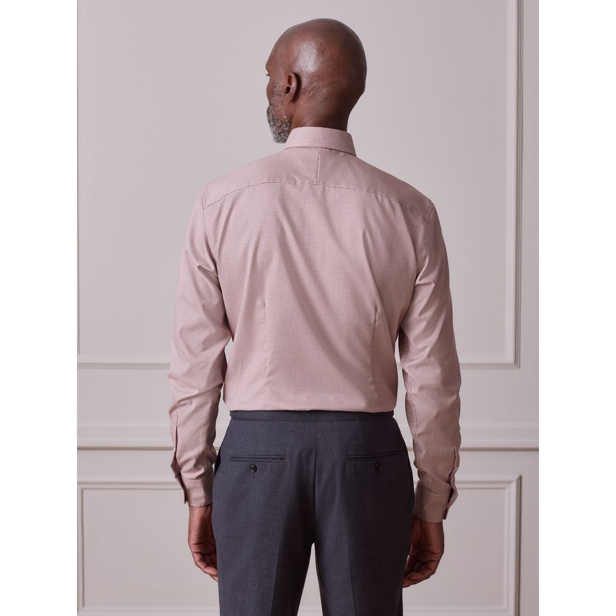 Chemise habillée coton signature texture marron rouille, NEXT