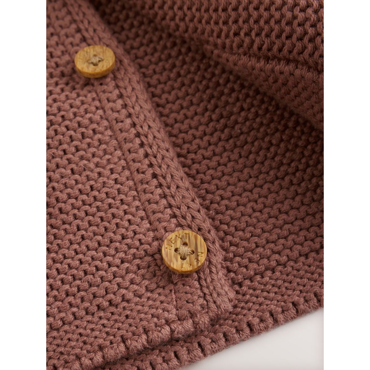 Cardigan à capuche en maille pour bébé marron, NEXT