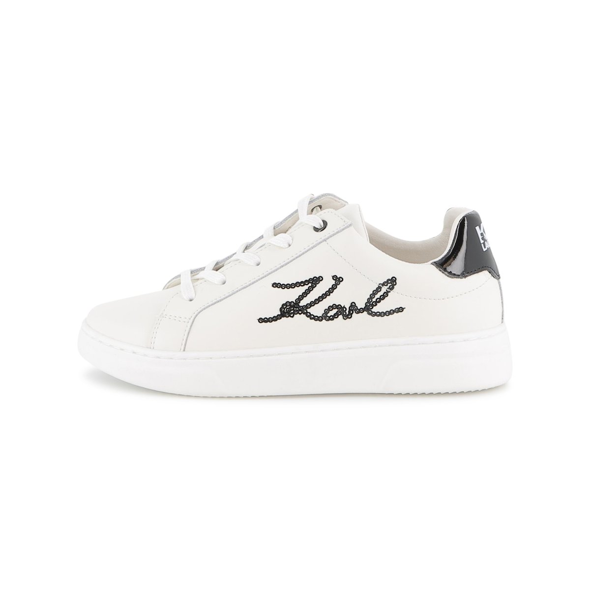 Sneakers basse stringate blanc, KARL LAGERFELD KIDS