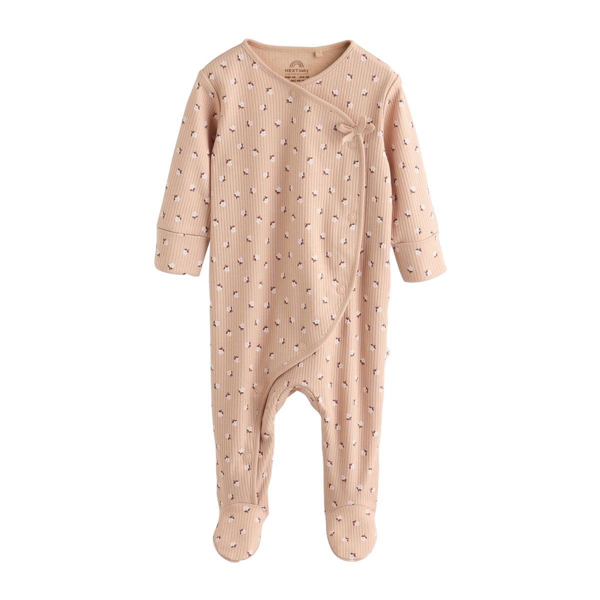 Dors-bien bébé, lot de 3 marron à imprimé petites fleurs, NEXT