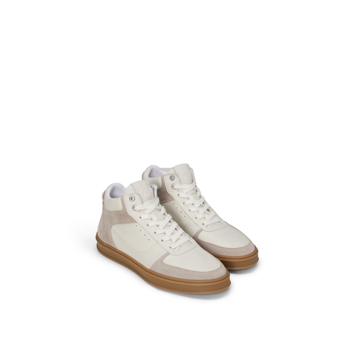 Baskets montantes modèle Enrique en cuir de vachette de haute qualité blanc, MARC O'POLO
