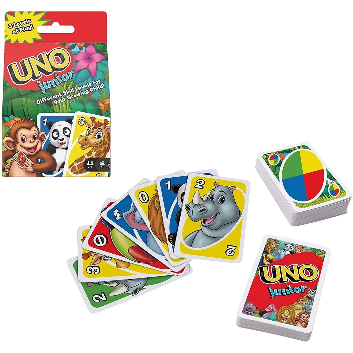 Uno Junior Jeu de société multicolore, MATTEL