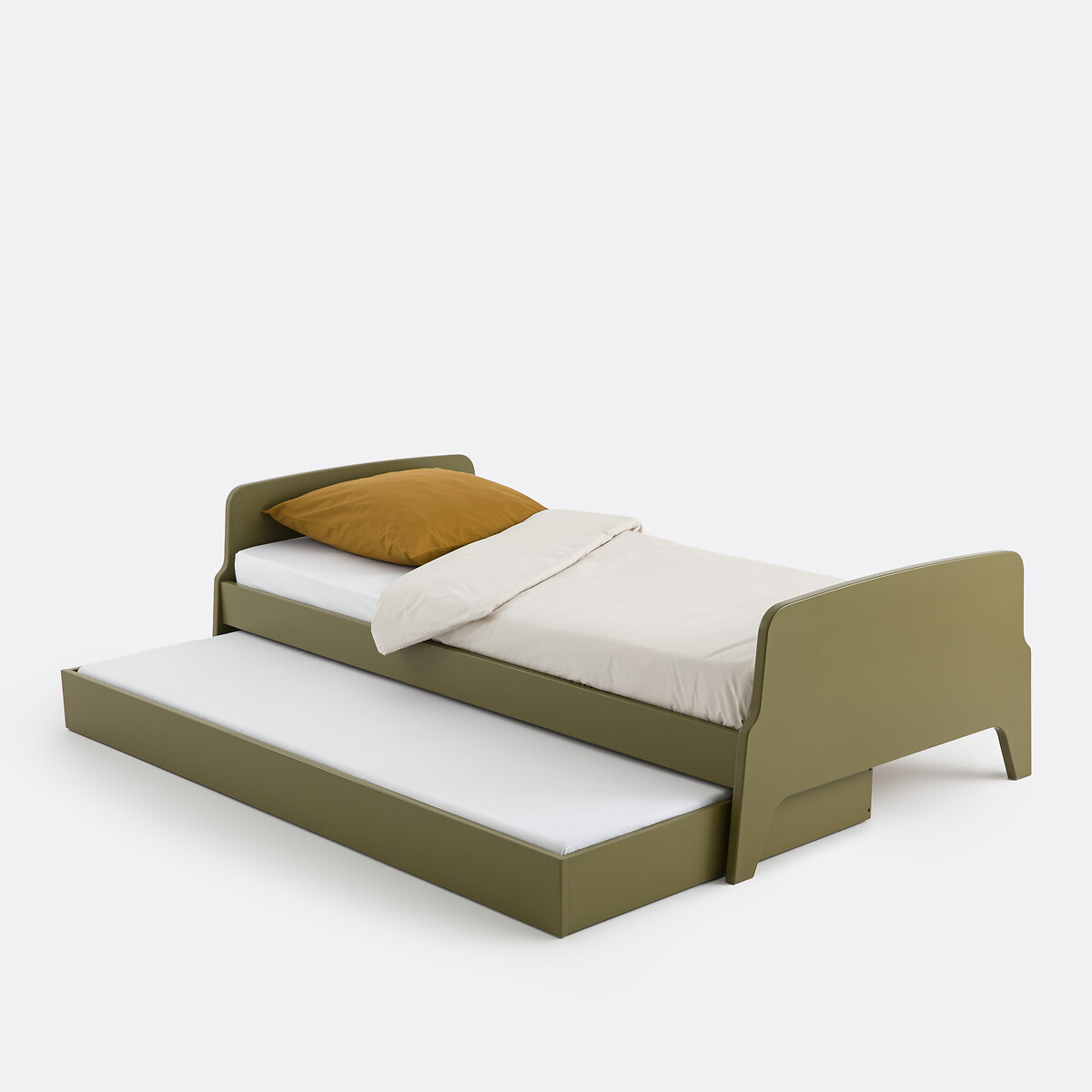 Cassetto-letto stile retrò vintage, 1 persona, Adil verde kaki, LA REDOUTE INTERIEURS