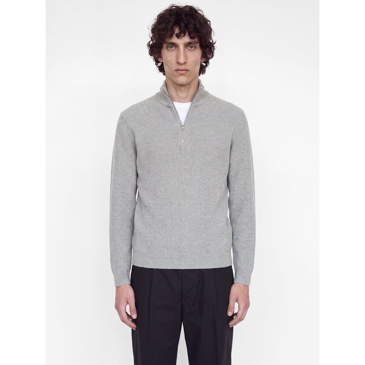 Pull En Maille light grey melange 1, JACK & JONES