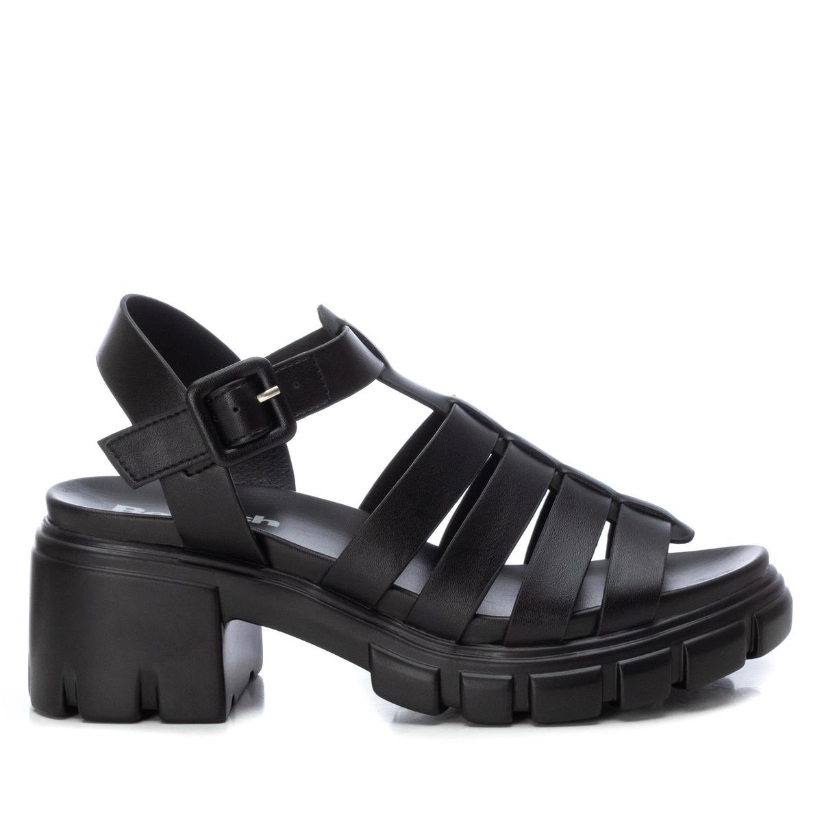 Sandale Talon Décontractée Boucle noir, REFRESH