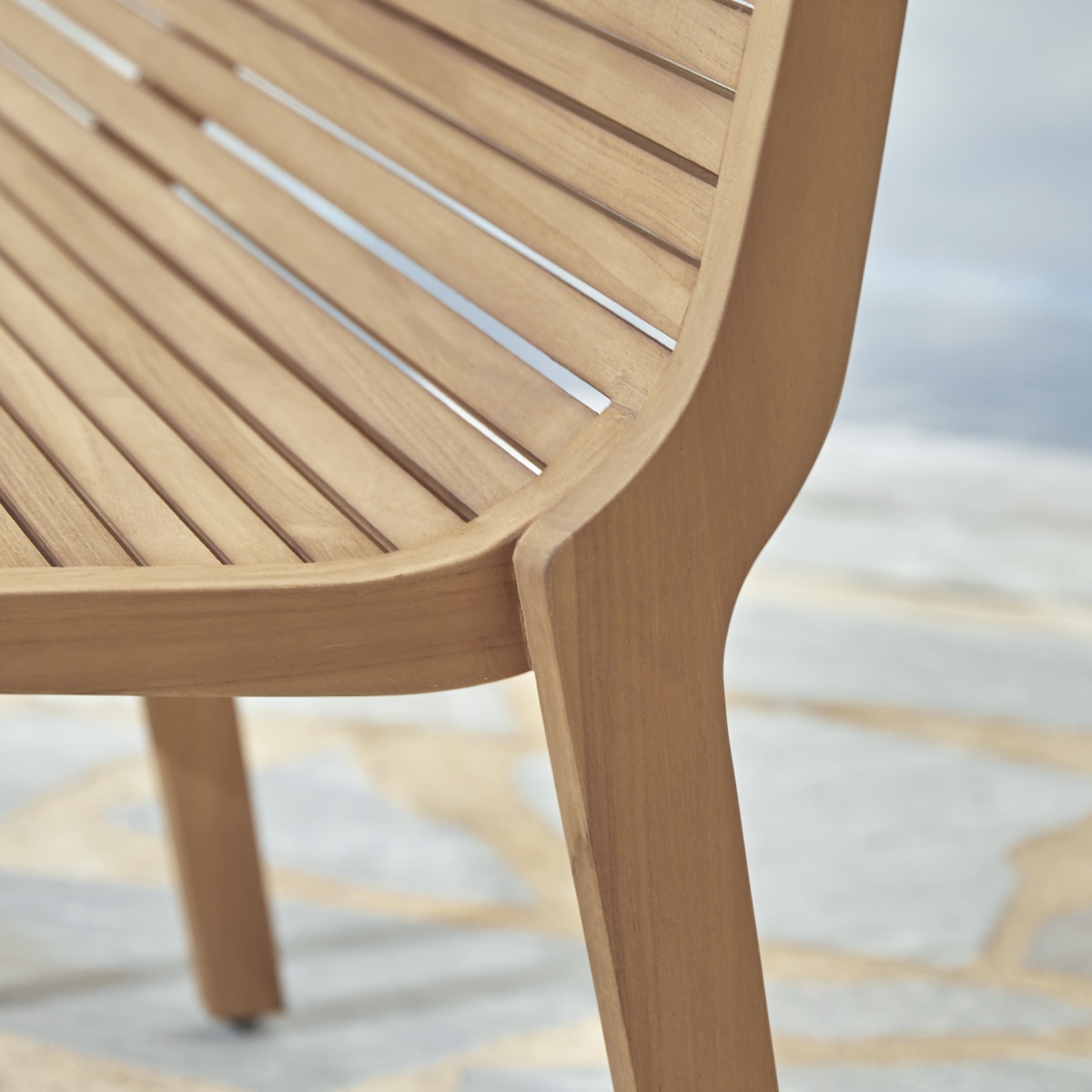 Banc de jardin en Teck massif, TEO naturel, TIKAMOON