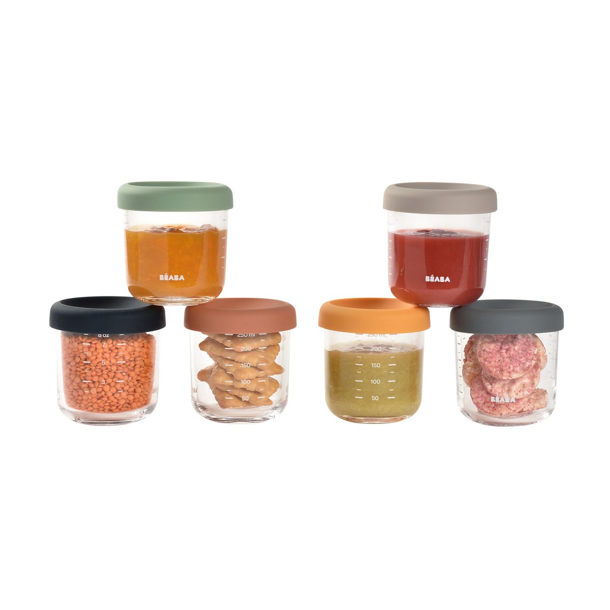 Coffret 6 portions verre mutlicolore, BEABA