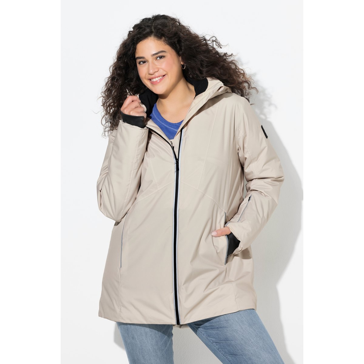 Veste technique HYPRAR à capuche champagne clair, ULLA POPKEN
