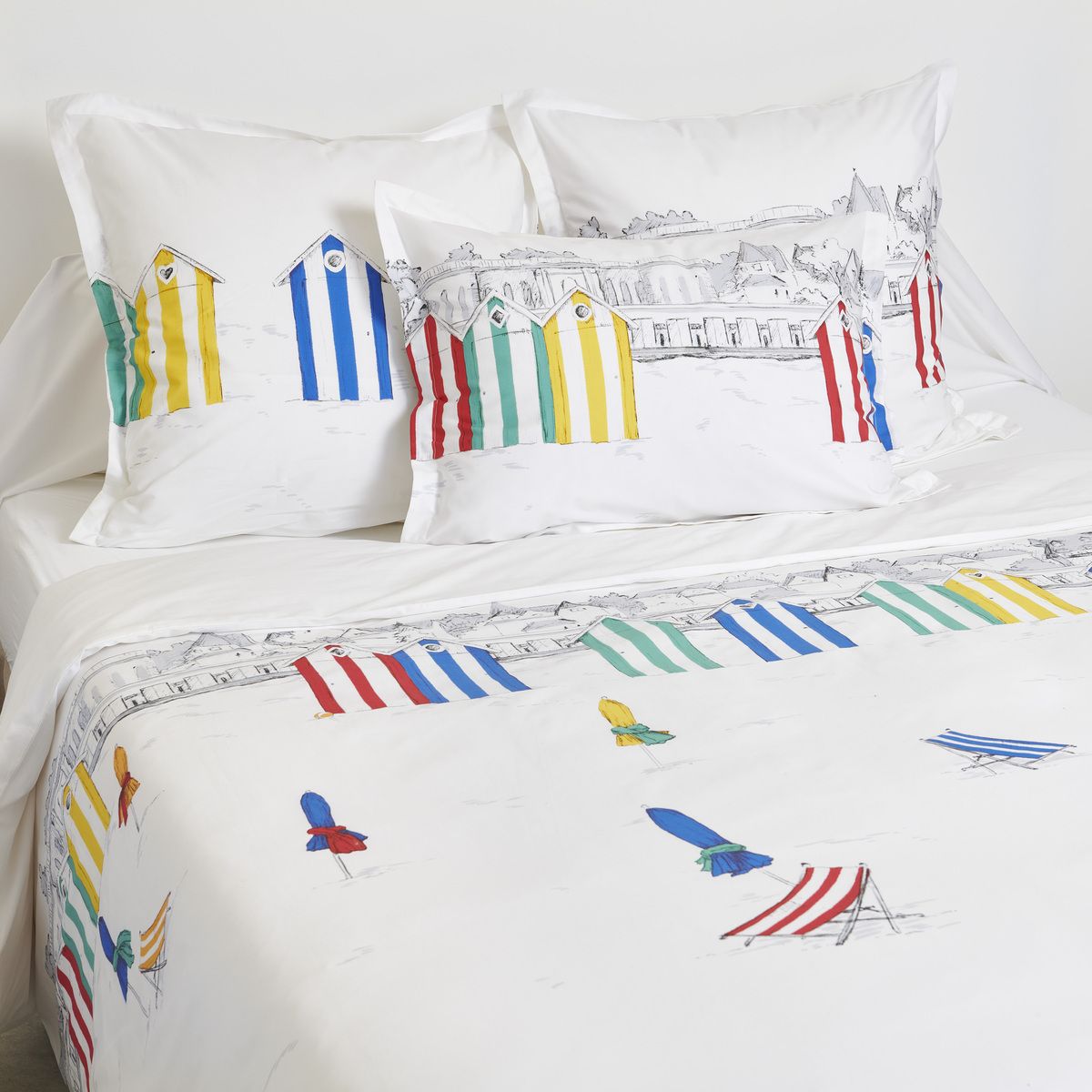 Taie D'oreiller   Percale De Coton - LES PLANCHES motifs, TRADITION DES VOSGES