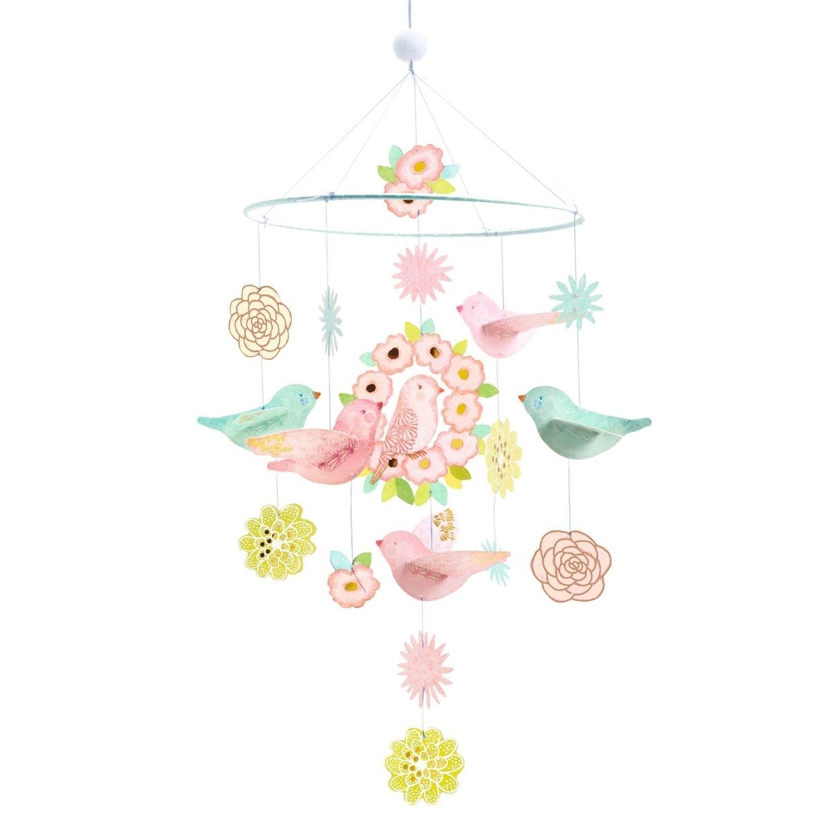 Mobile Oiseaux de printemps Little Big Room couleur unique, DJECO