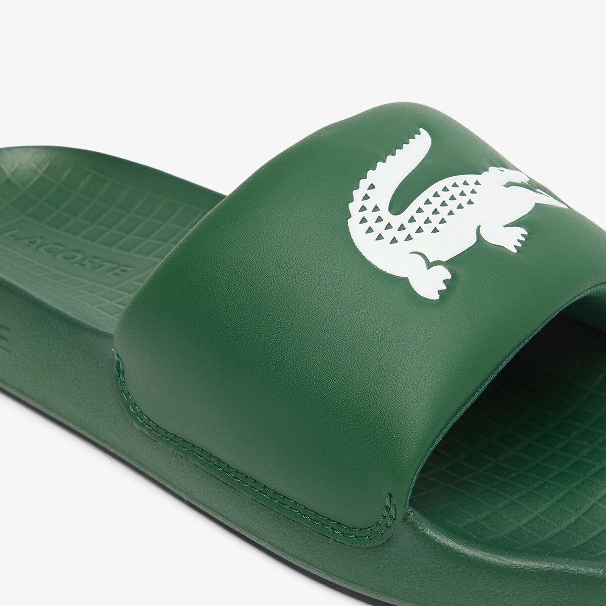 Claquette Slide Croco 1.0 vert, LACOSTE