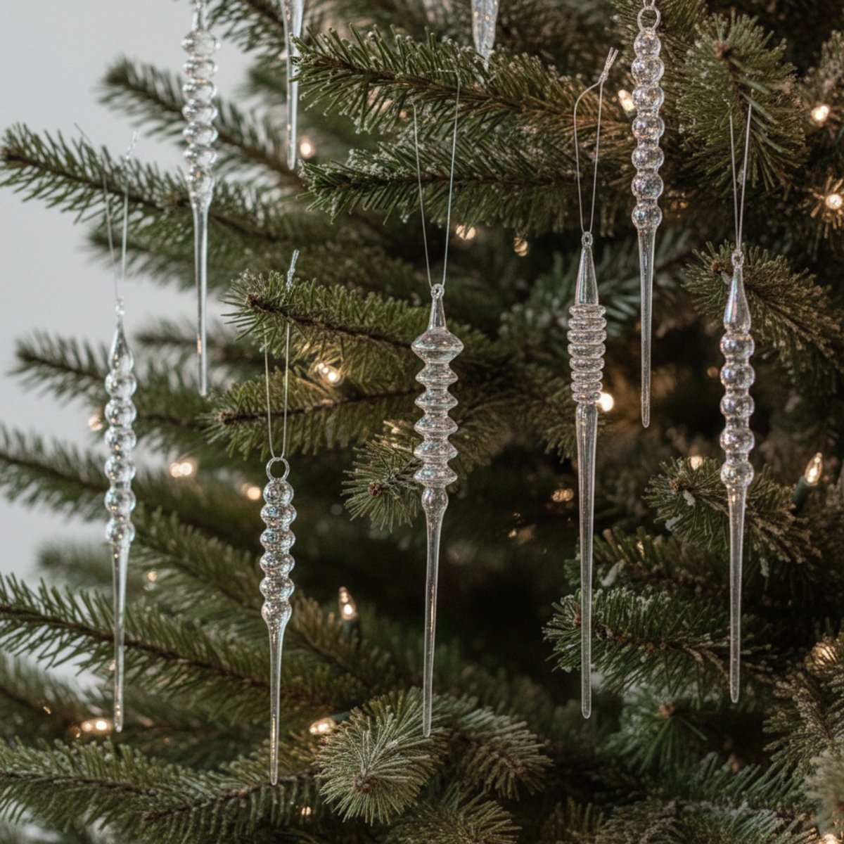Set de 3 suspensions de noël irisées en verre H20 NOËL transparent, SIA DECO