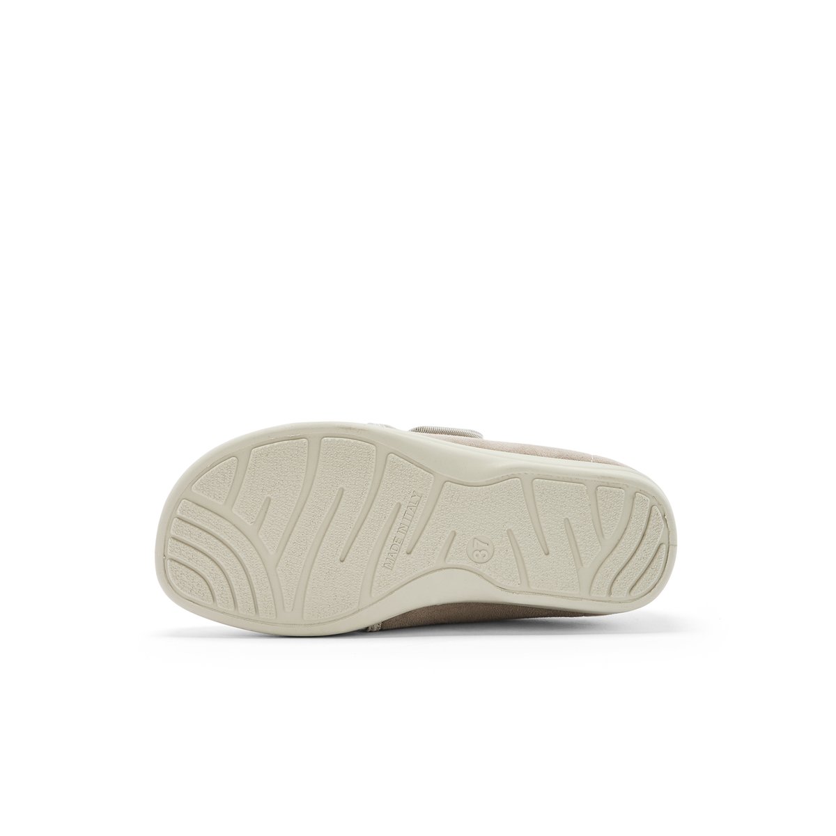 Derbies à scratch tissu extensible beige, PEDICONFORT