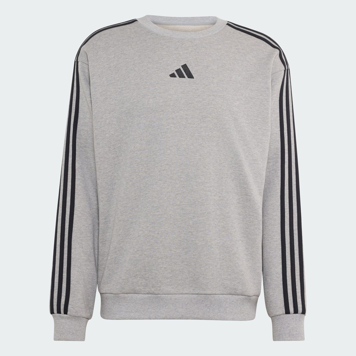Sweat-Shirt French Terry Essentials 3-Stripes Sweat-Shirt French Terry Essentials 3-Stripes medium grey heather / white, ADIDAS SPORTSWEAR