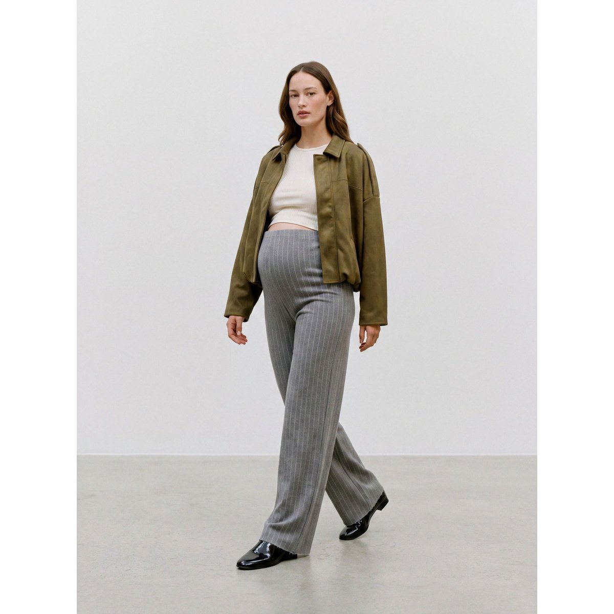 Pantalon granite grey, MAMA LICIOUS