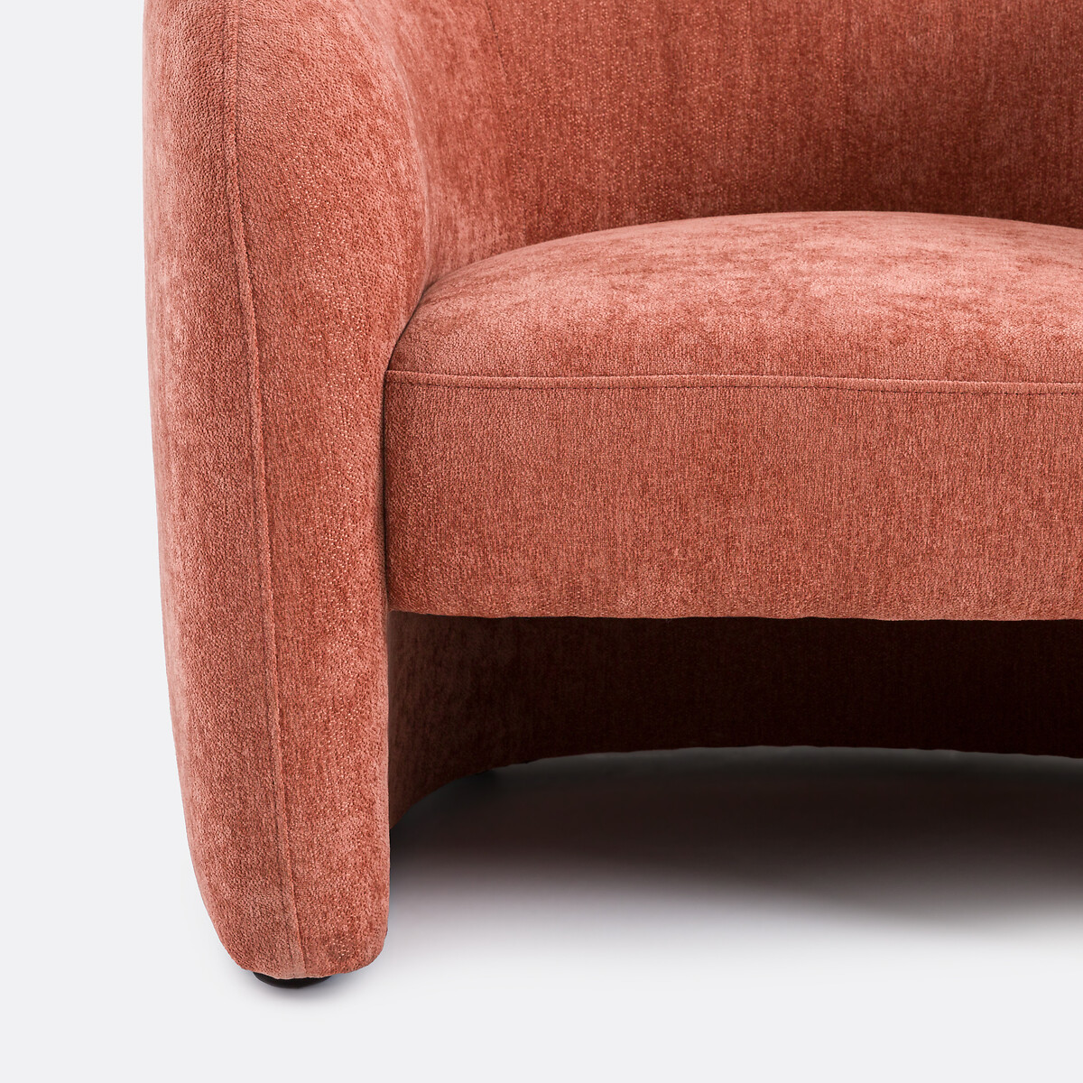 Sillón de chenilla fina, LANDINE terracota, LA REDOUTE INTERIEURS