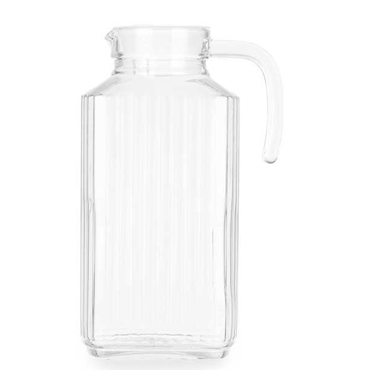 Carafe à jus de fruits ou eau en verre et bouchon plastique 1.8L transparent, WADIGA